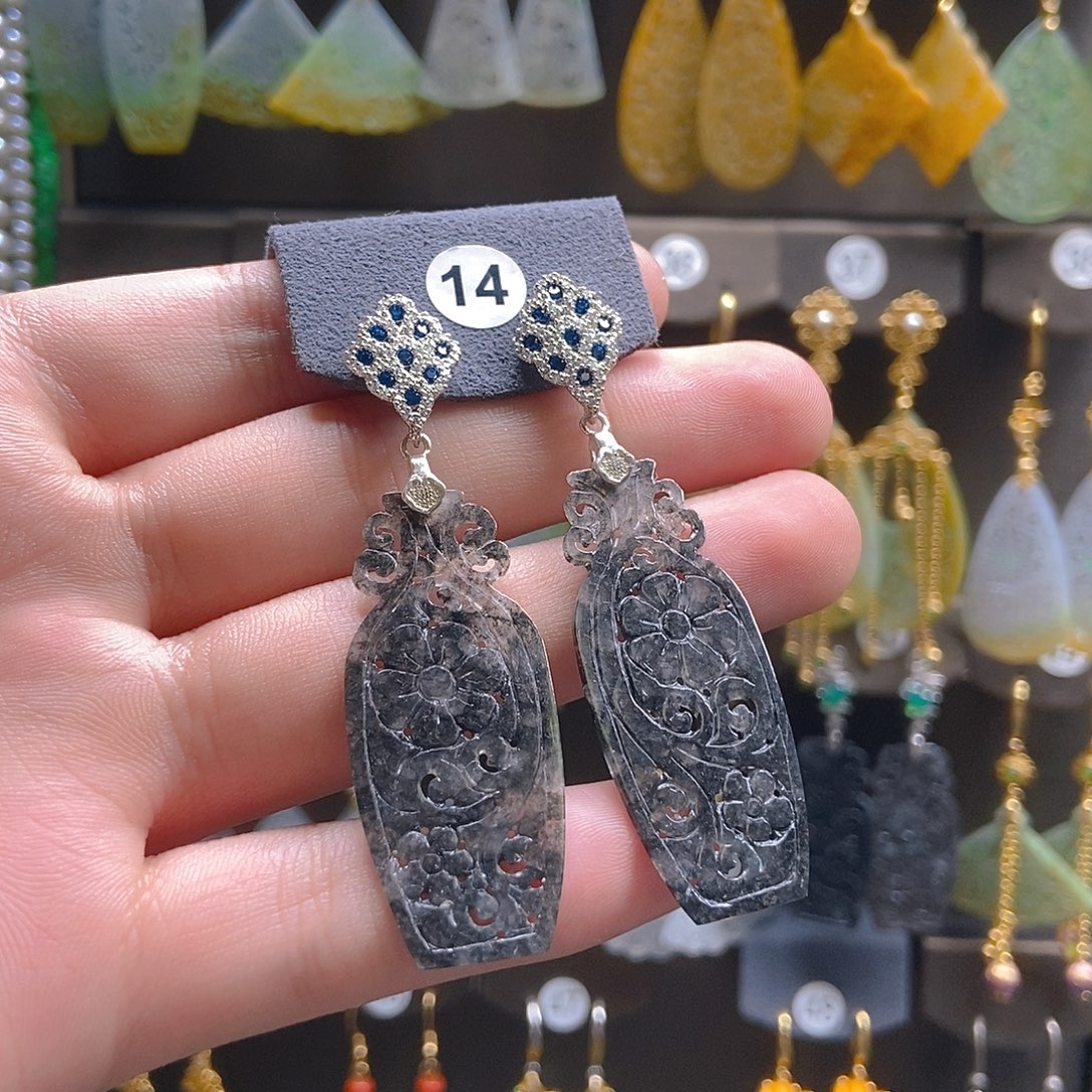 翡翠未镶嵌耳饰翡翠