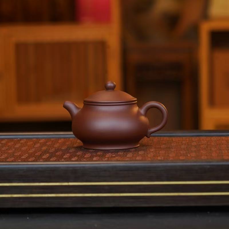 套组ZXM[潘壶200CC]原矿底槽青手工紫砂壶