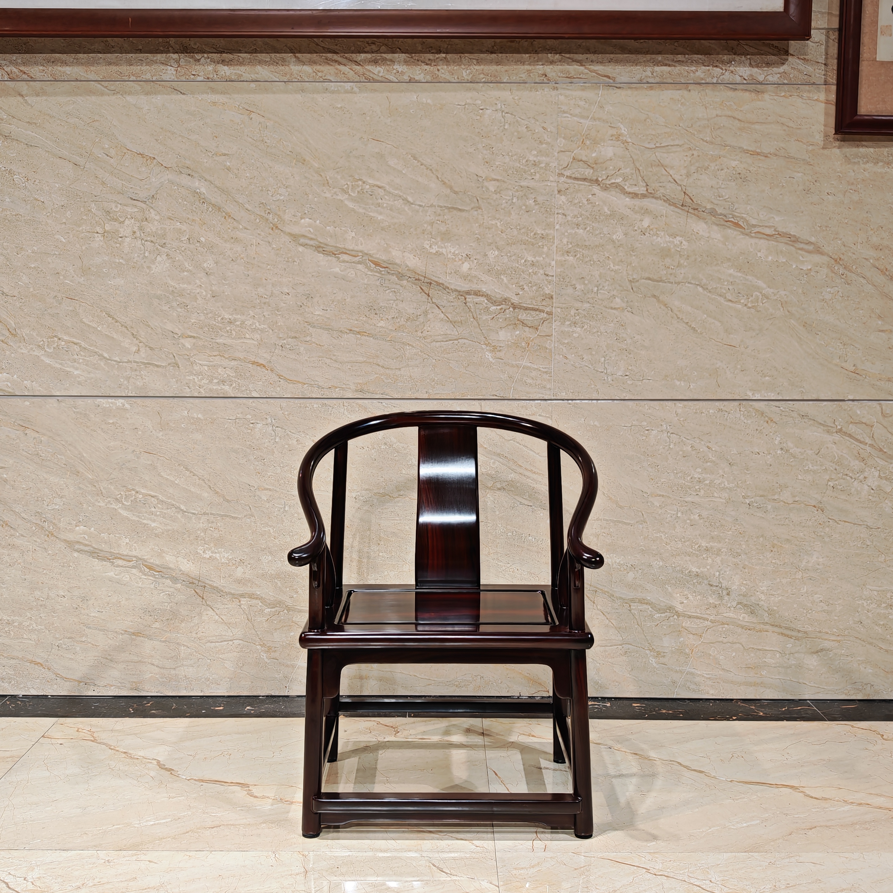 老挝大红酸枝儿童圈椅小椅子矮款靠背椅带扶手靠背椅学习椅小茶椅