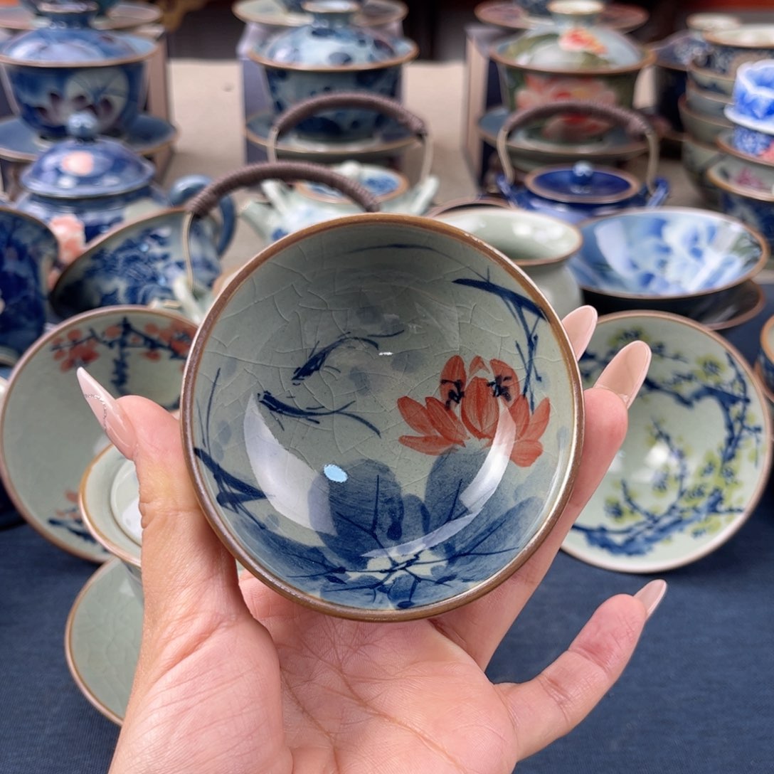 杯景德镇手绘手工茶具