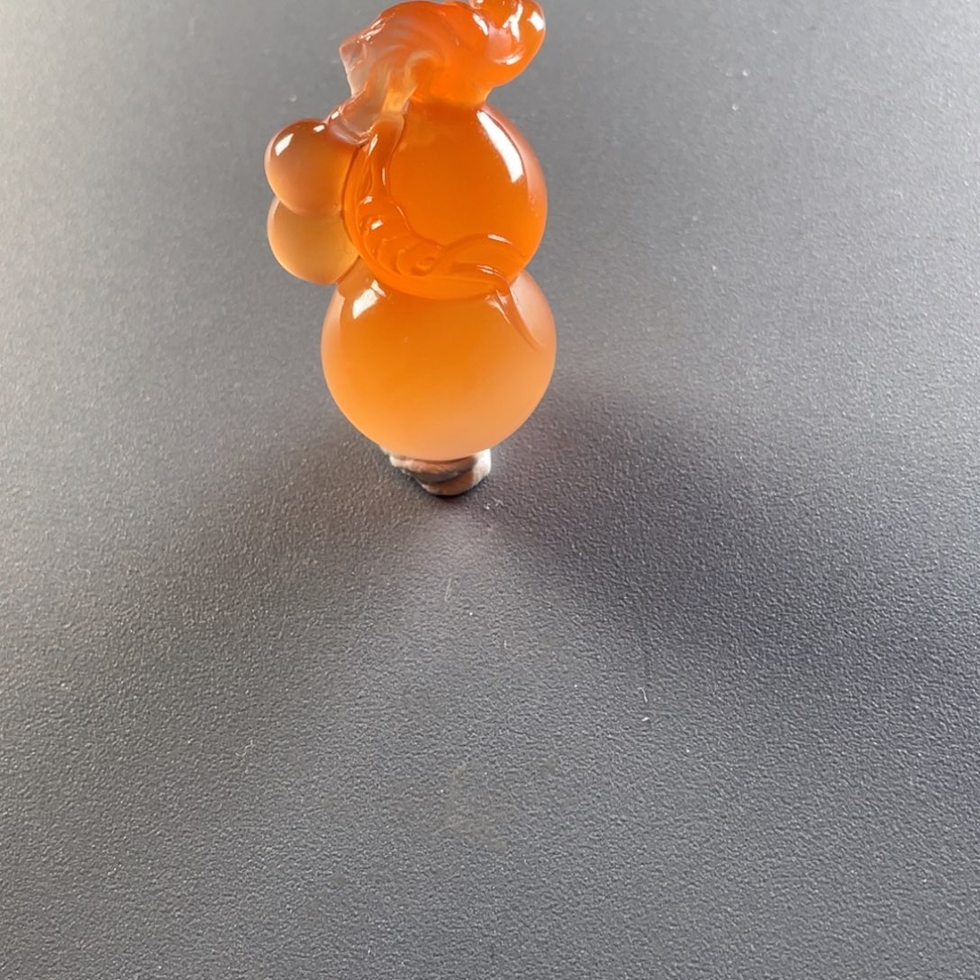 南红玛瑙未镶嵌天然原矿冰菊立体葫芦