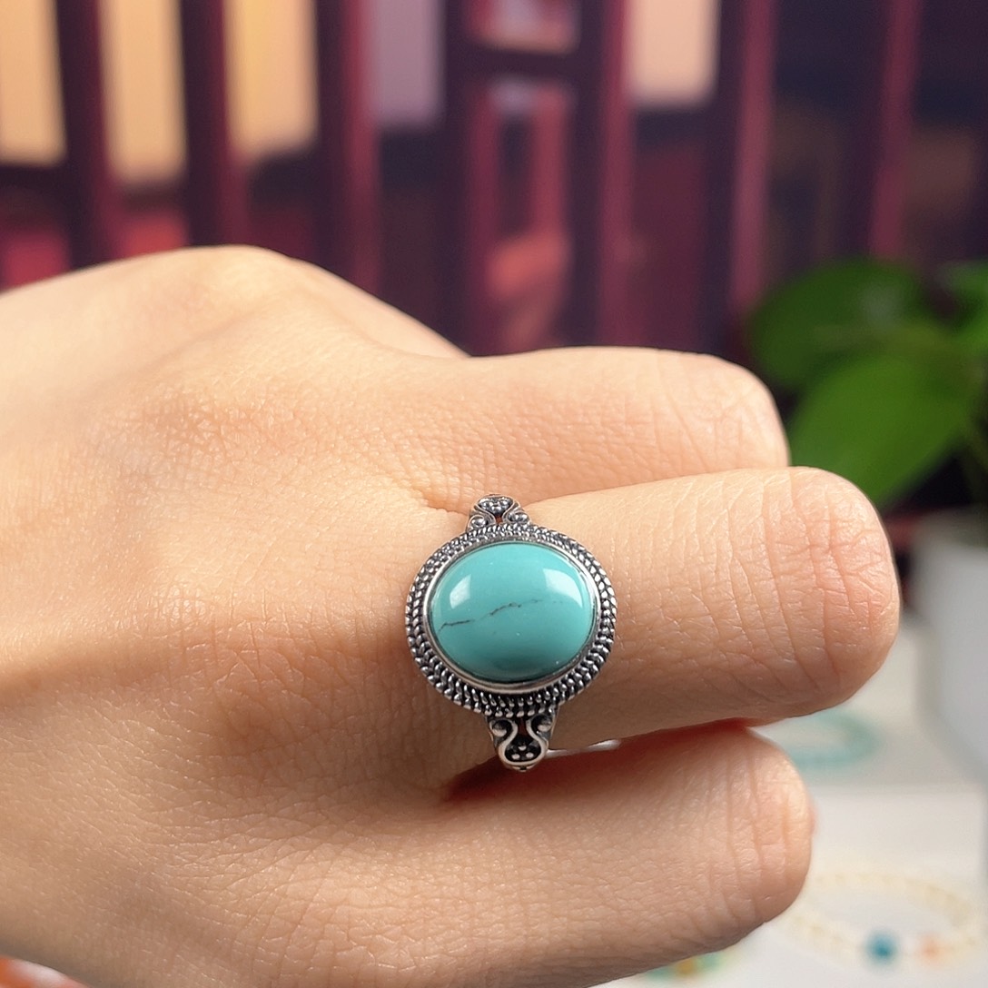 绿松石配饰银S925镶嵌