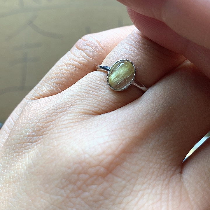 水晶水晶戒指银S925镶嵌