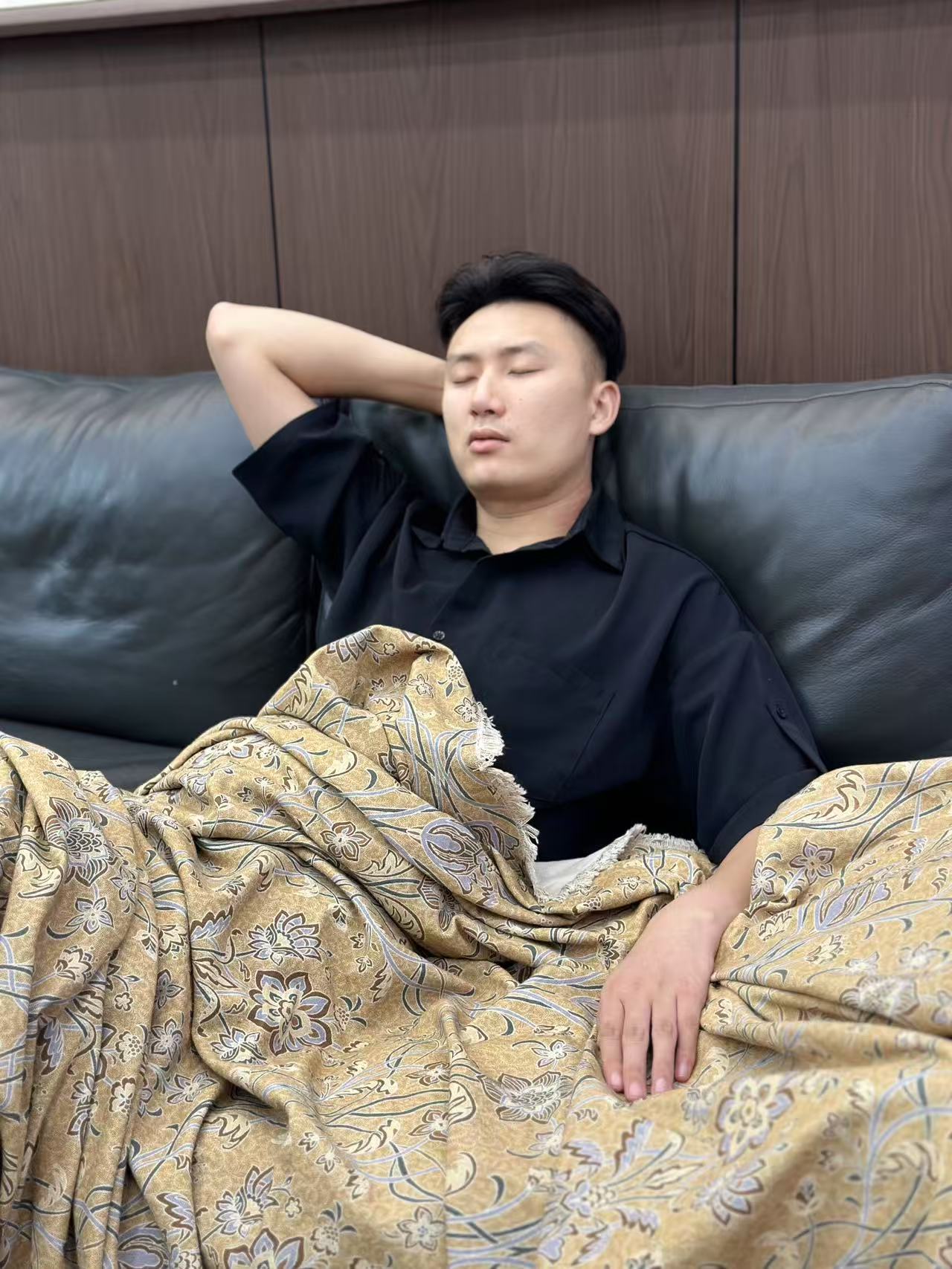 GT0051-03【少爷专属】汉麻杏色流苏毯杏色220*230