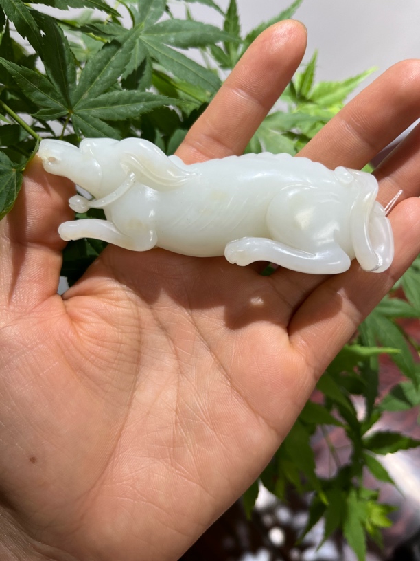 旺财狗器型雕刻生动形象把玩摆件