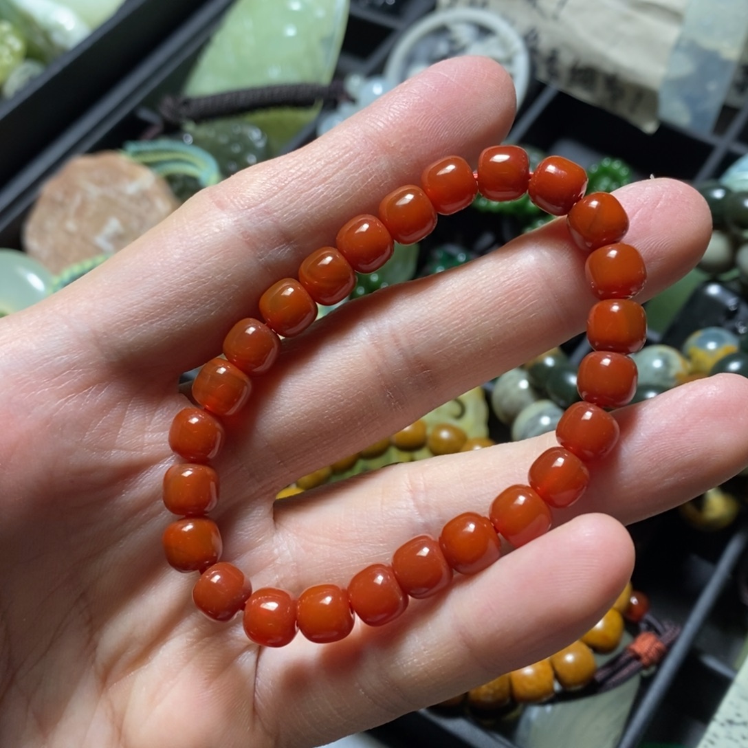 南红玛瑙未镶嵌颈饰