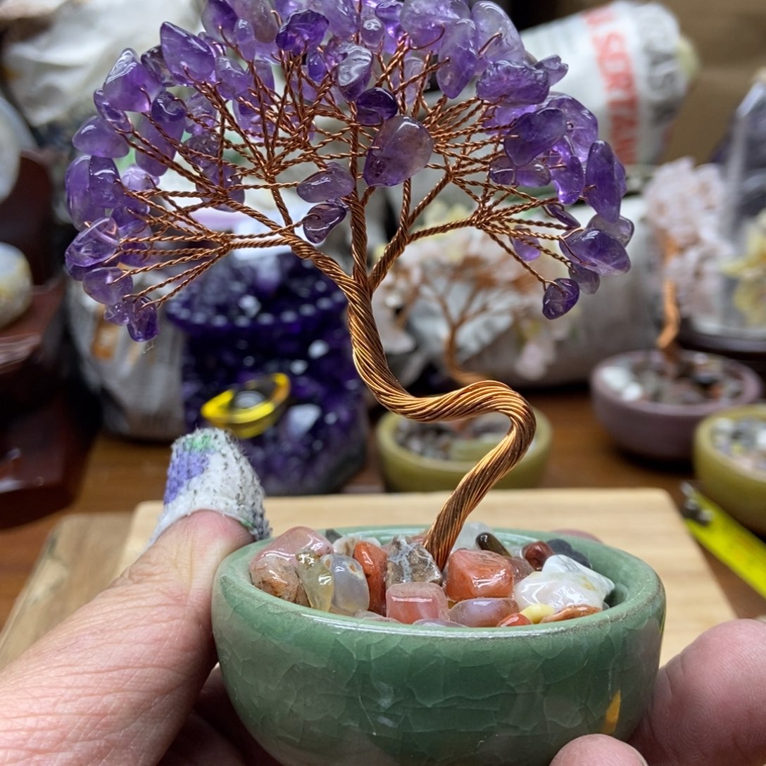 紫晶天然水晶摆件未镶嵌