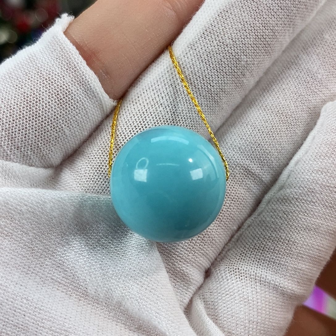 绿松石未镶嵌珠宝奇石19mm+