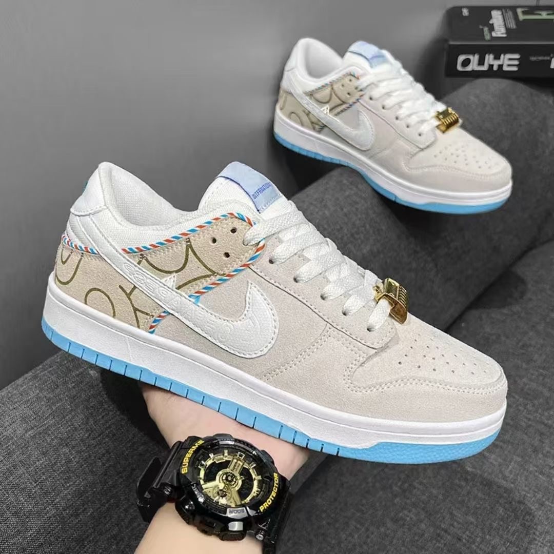 NK莆田版本男鞋白紫鸳鸯低帮板鞋空军学生三太子敖丙dunk运动鞋女