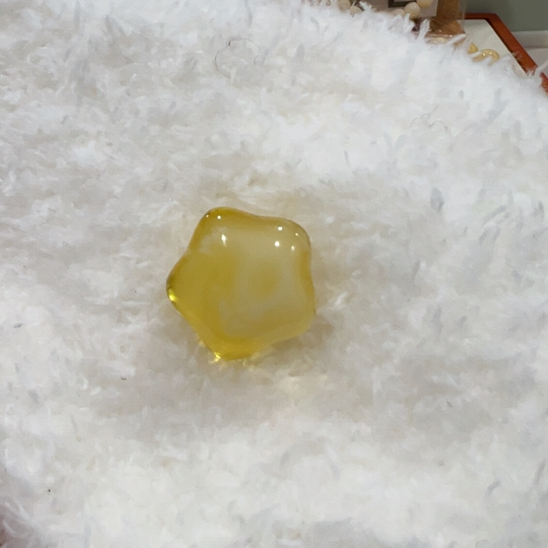 蜜蜡未镶嵌手链星星金瓷白