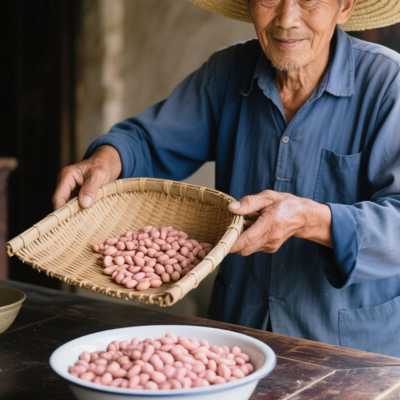2025新生花生米湖北襄阳粉红皮正宗白沙农家生花生仁农产食品