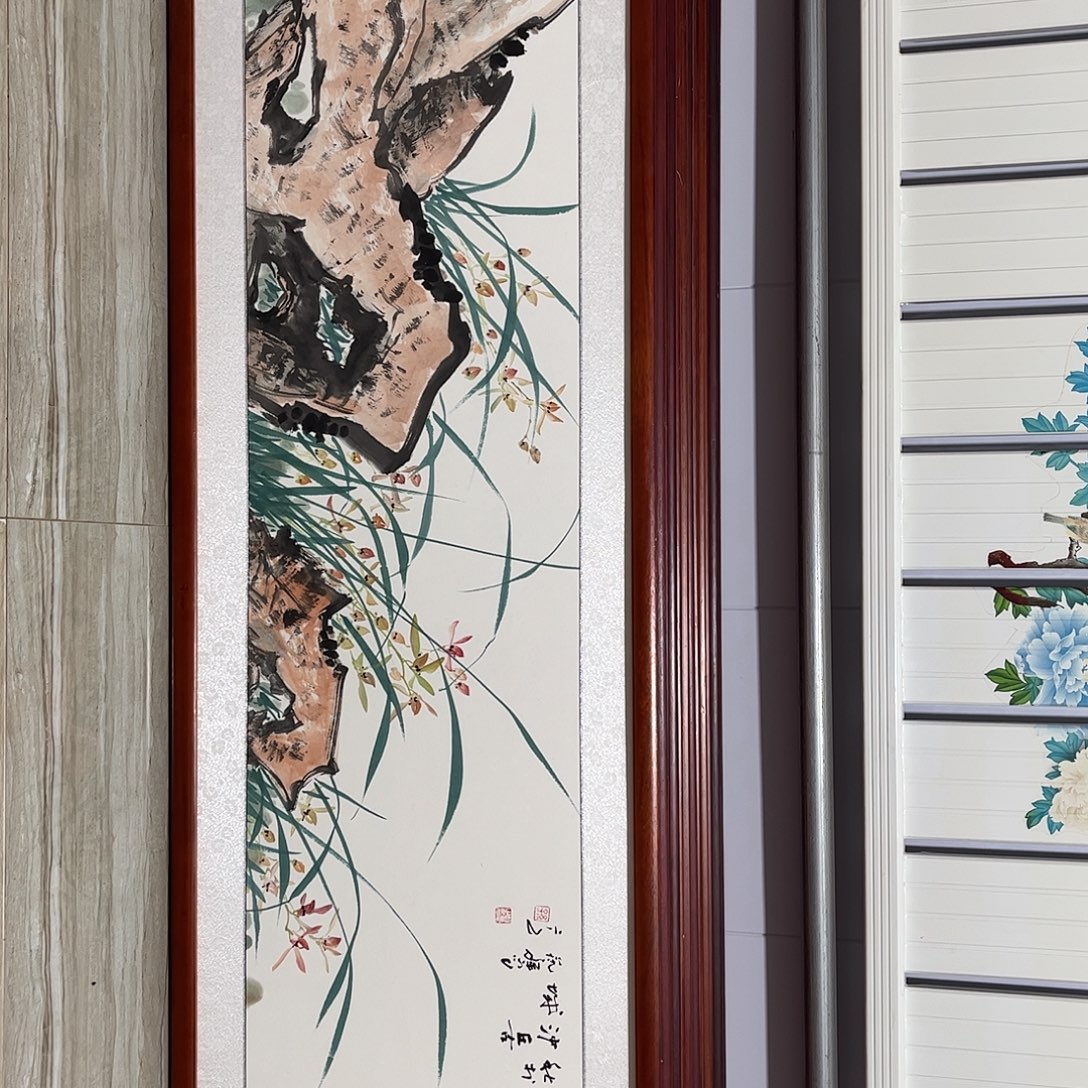 国画书画作品带框163×48