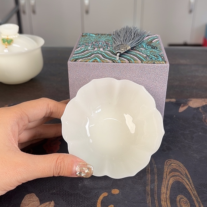 龙泉云间青瓷小米茶器