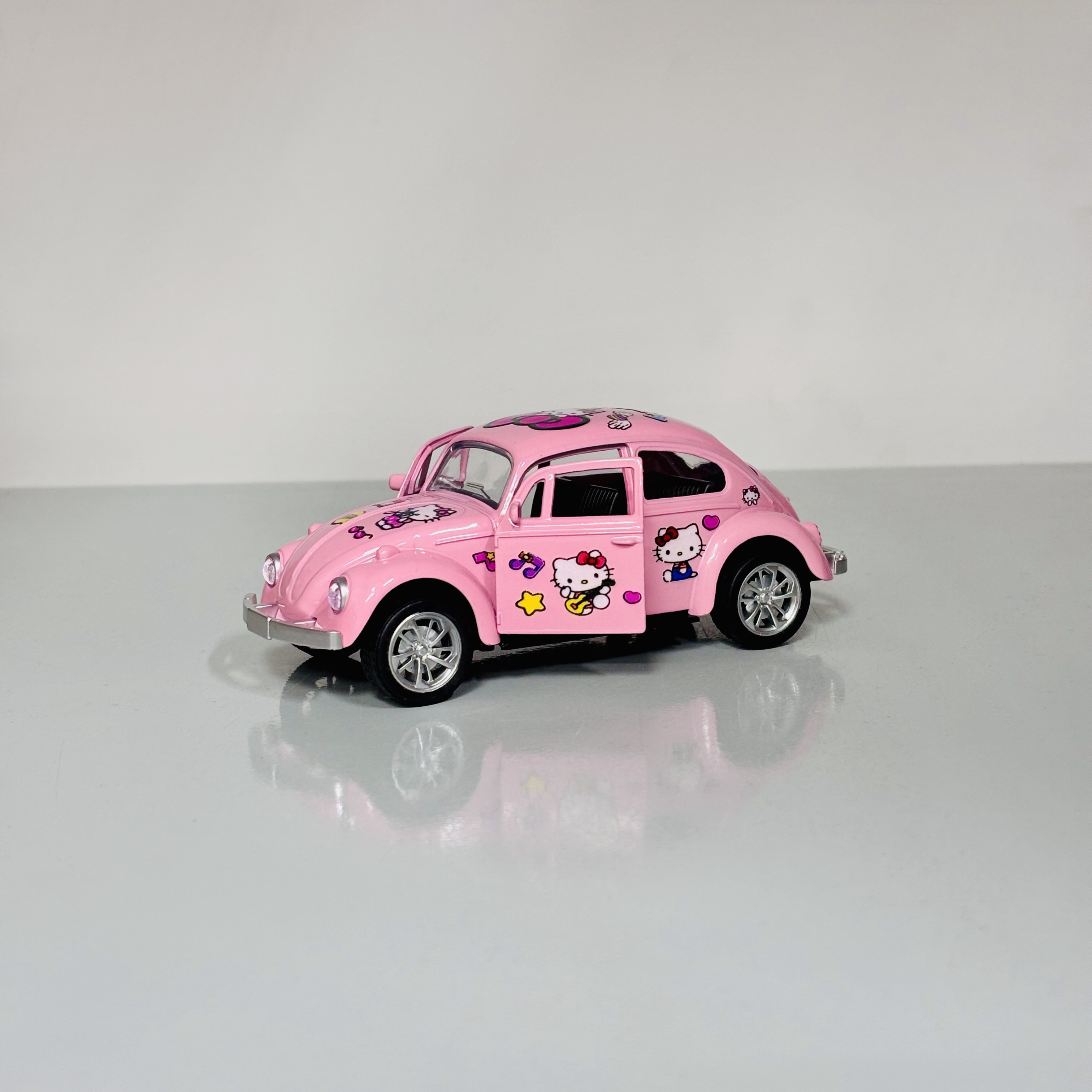 合金声光甲壳虫KT猫回力车玩具J