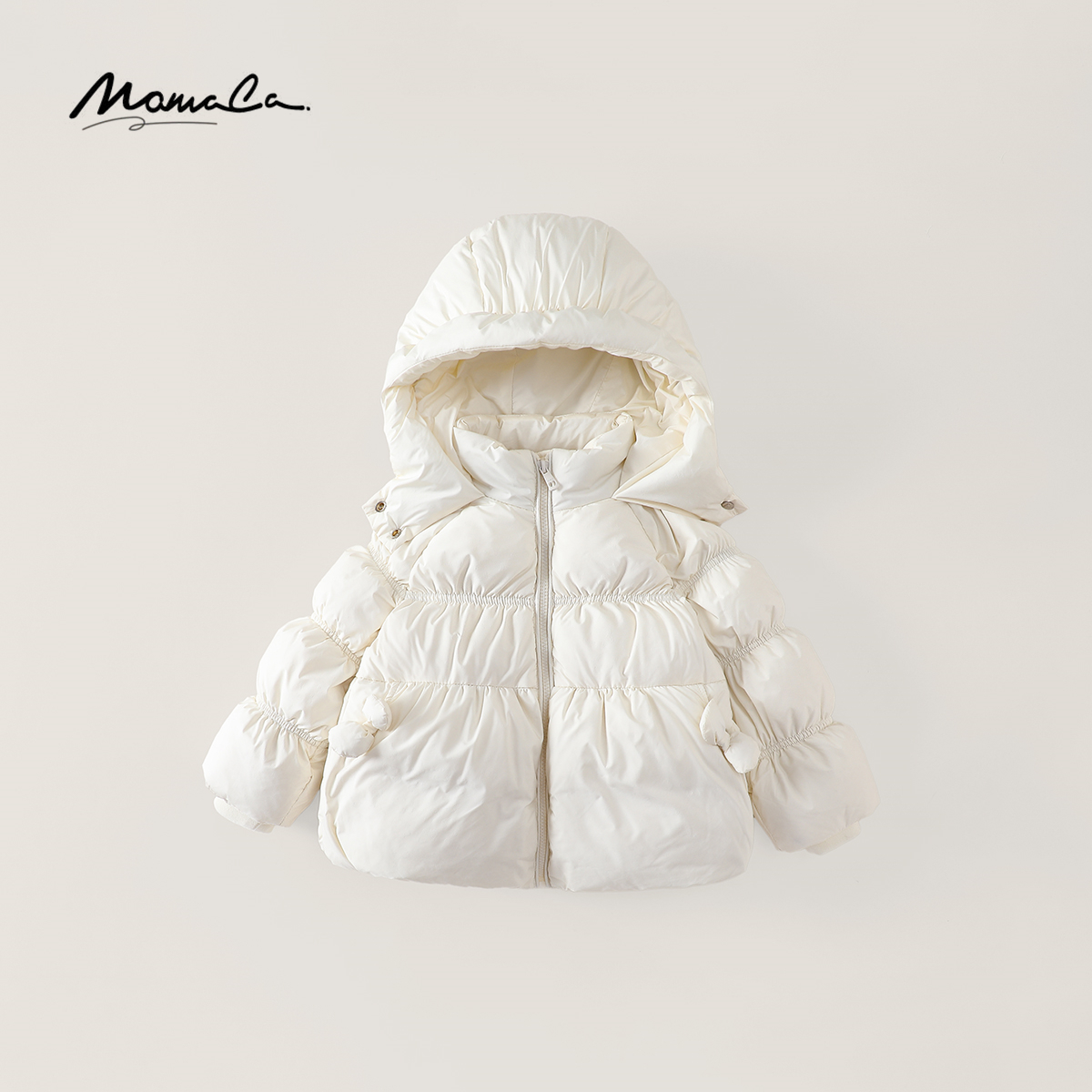 MOMOCO冬季女童时尚甜美羽绒外套90鸭绒保暖甜美外套77830102014