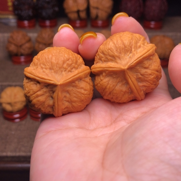 文玩核桃把件7号新核金香炉35尺