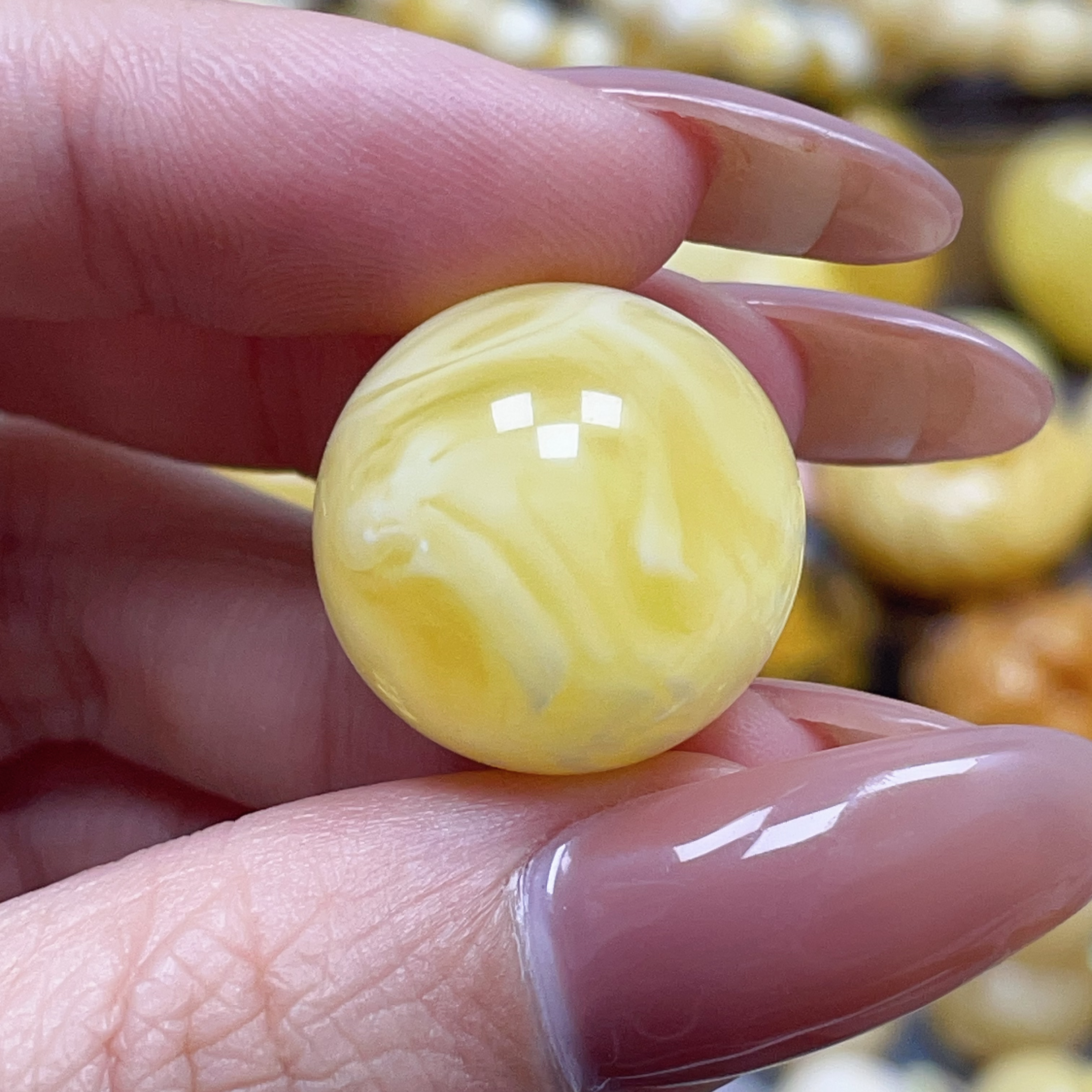 蜜之缘天然原矿琥珀蜜蜡圆珠21.1mm