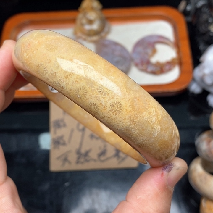 硅化珊瑚（珊瑚玉）手镯未镶嵌62.6