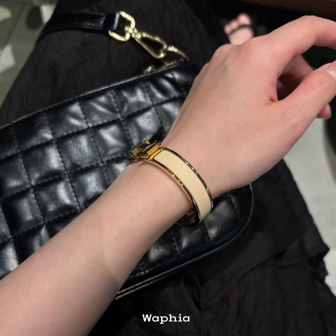 合金手镯 合金手镯 Waphia设计师款经典时尚百搭【珐琅】手镯 HE001
