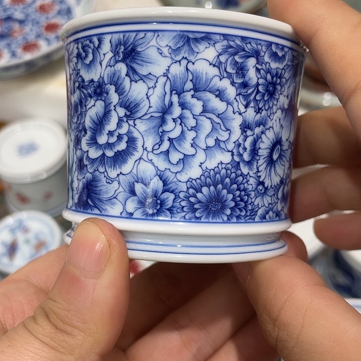 陶摆件景德镇陶瓷主人杯123