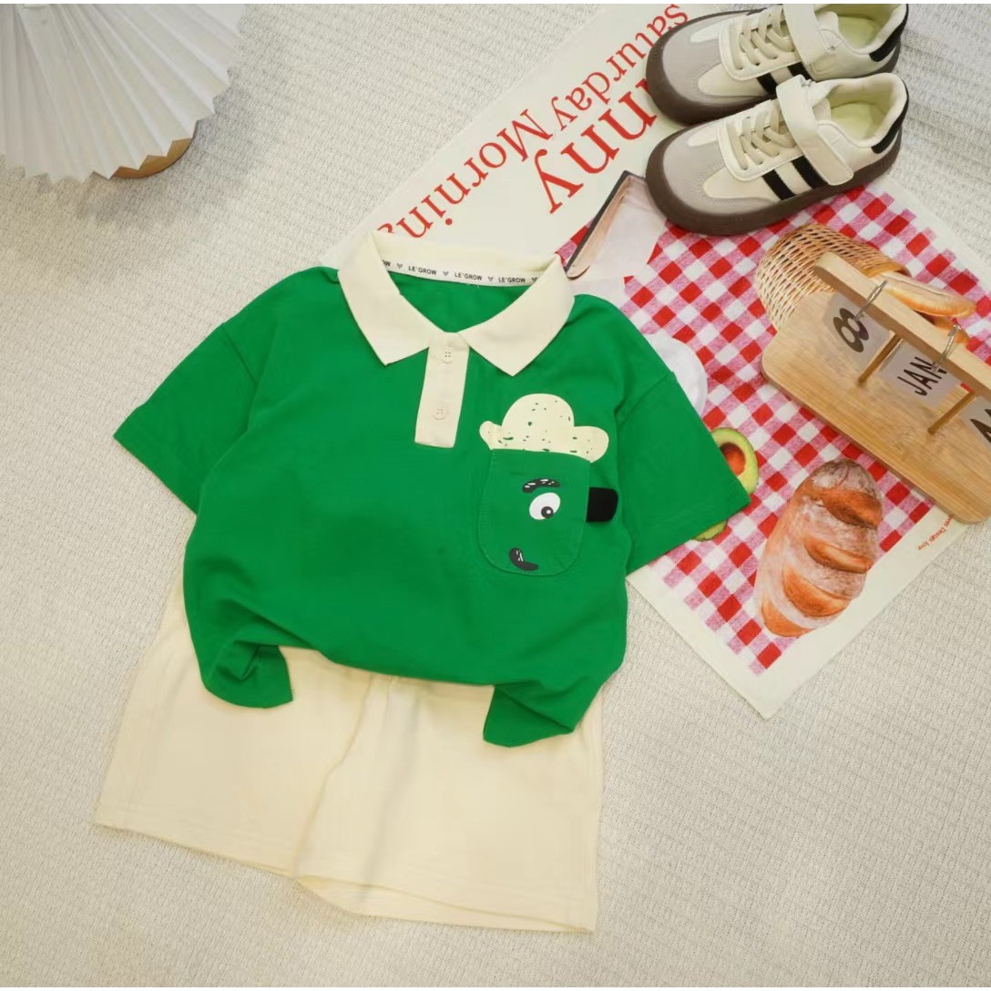 儿童夏季韩版清新卡通人物两件套 XQ025