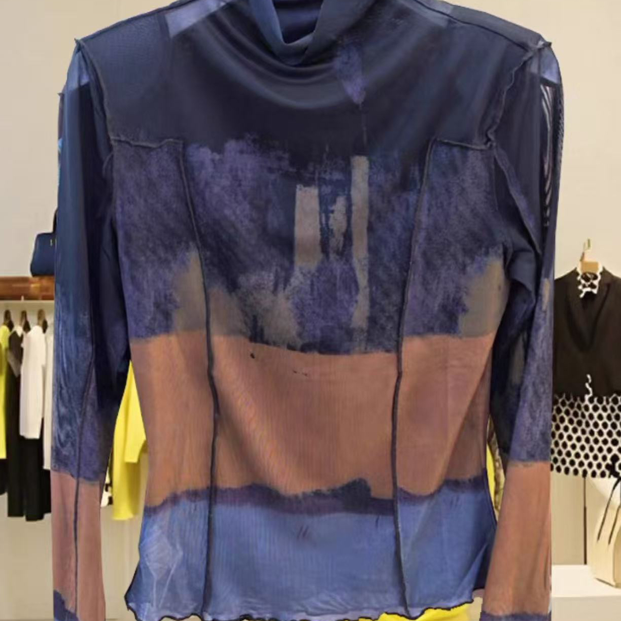 桃子自制 81898 百搭撞色T恤