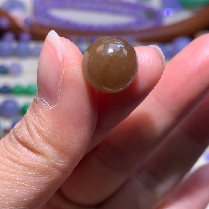 翡翠散珠朱砂红单珠