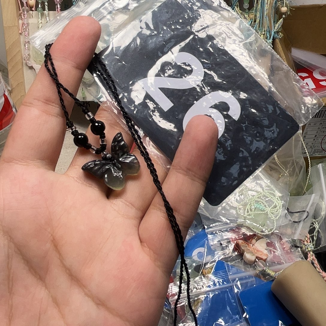 蛇纹石玉合金颈饰