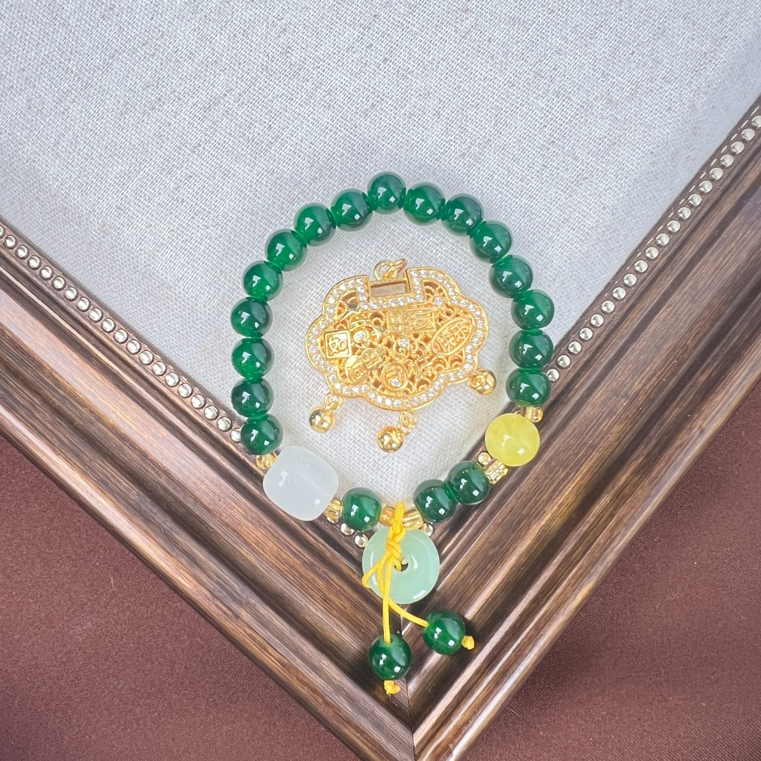 YD020平安喜乐锁包吊坠精致时尚百搭