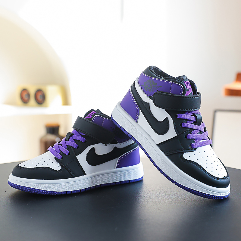 巴拉aj男童高邦板鞋6-12中大童软底舒适防滑休闲儿童百搭休闲童鞋