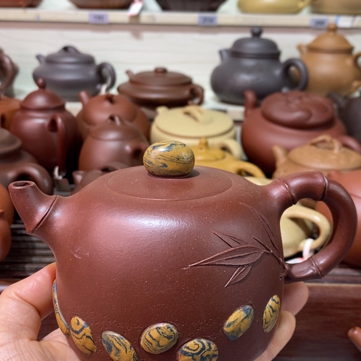 紫***木茶壶紫砂微瑕处理一把