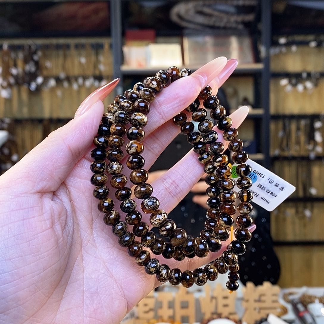 琥珀裸石未镶嵌✨*米7m花珀