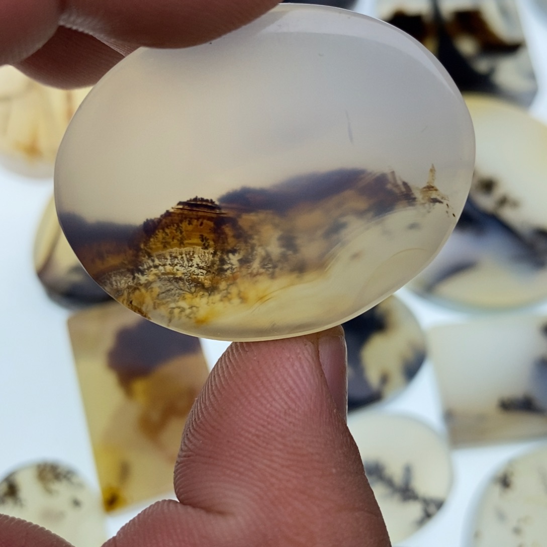 玛瑙/玉髓牌子足银镀金镶嵌