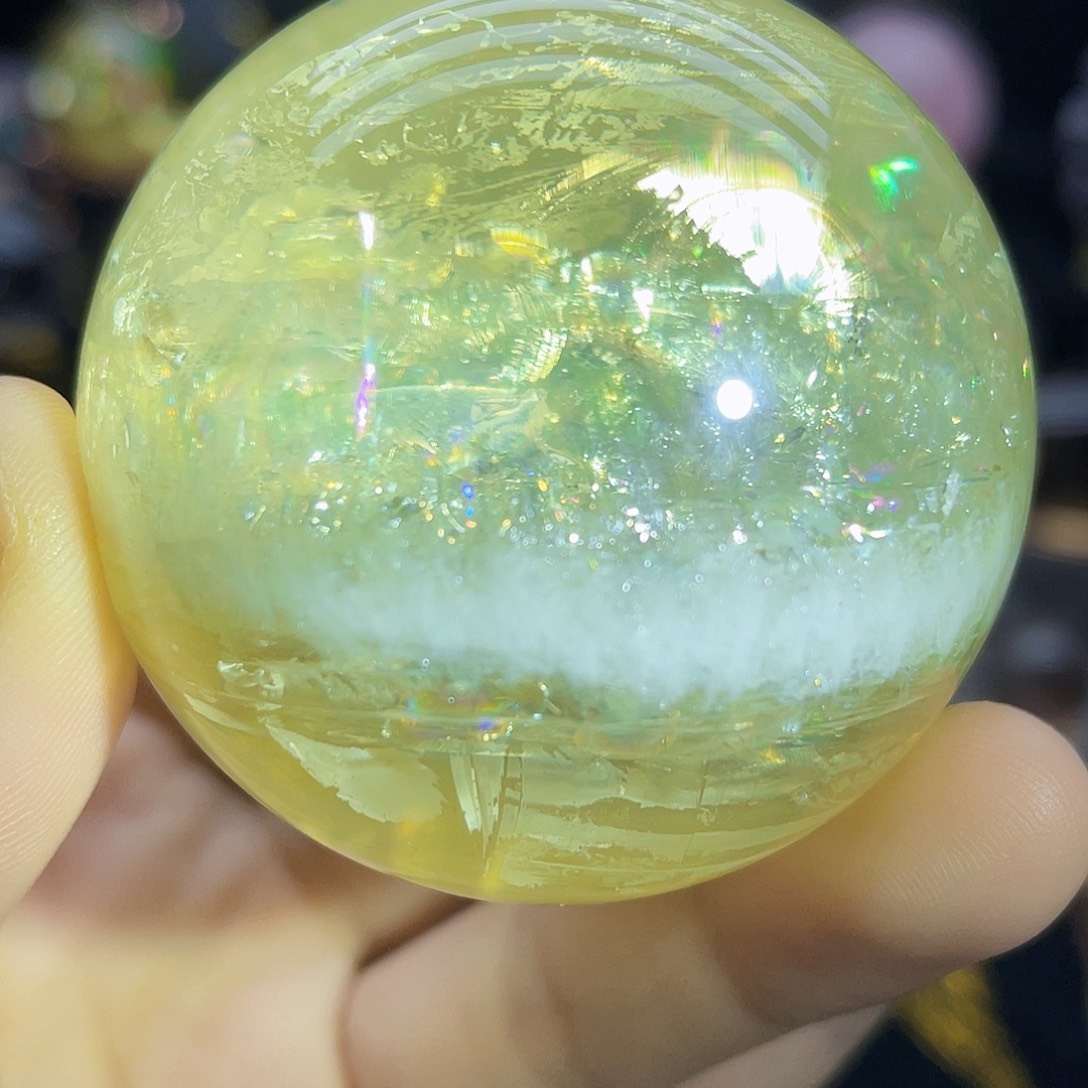未镶嵌珠宝半成品水晶天然黄水晶51.3mm