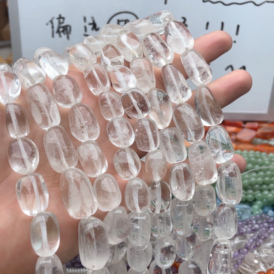 玛瑙/玉髓合金珠宝半成品一条装白水随行珠卡14左右