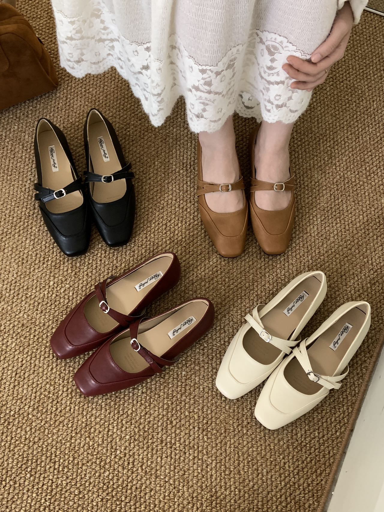 H 3381-25 英伦时尚小皮鞋女2025春季新款内增高玛丽珍方头单鞋