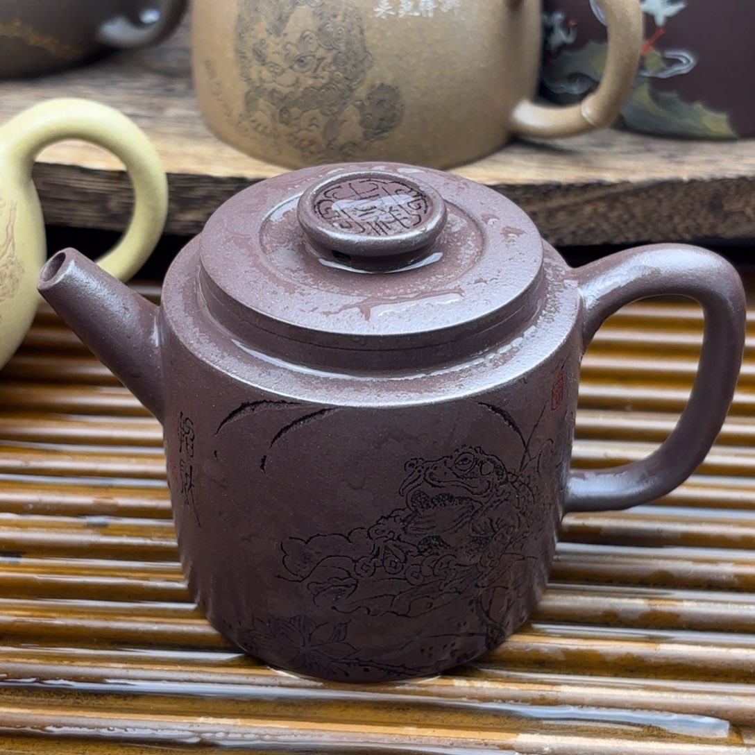 茶壶紫砂天青紫泥160c c