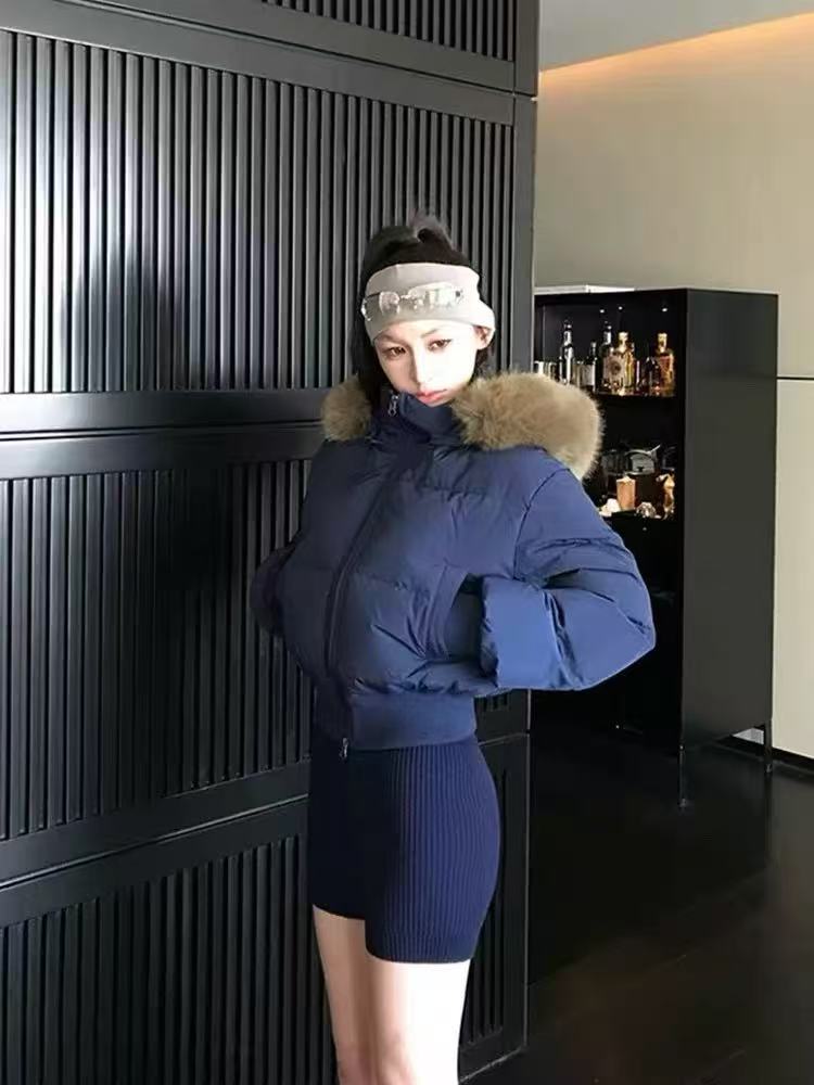 大毛领连帽可拆卸！韩版加厚棉服收腰显瘦加厚保暖短款棉服外套