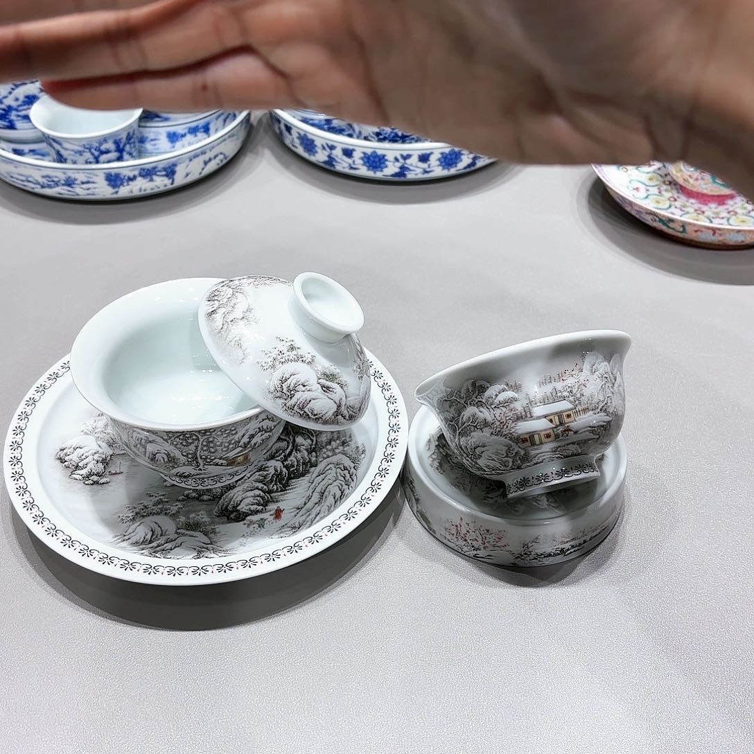 盖碗景德镇高温茶具