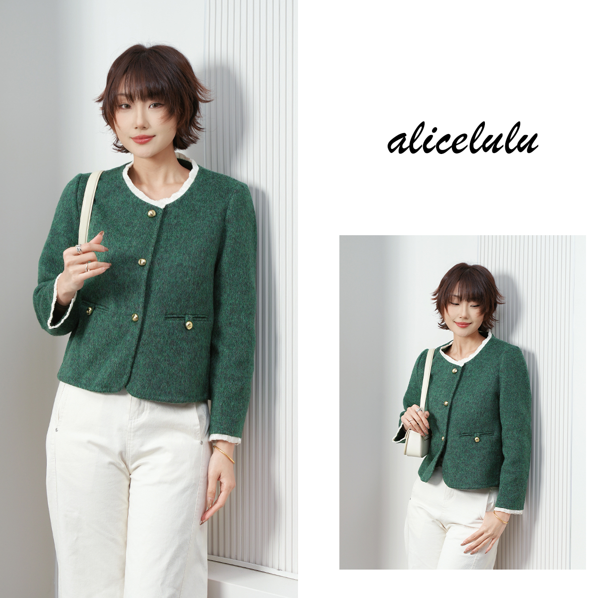 alicelulu 澳洲风云.羊毛外套奢贵细腻 靓丽提气S1035728Ur
