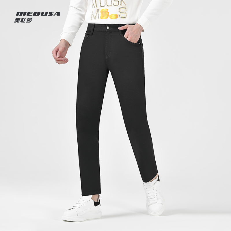 【修身现货现发】美杜莎牛仔裤新款秋冬男士修身休闲小脚长裤6226