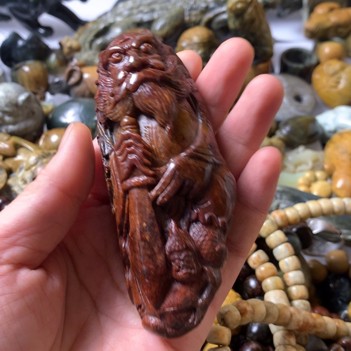 岫岩河磨玉（透闪石质玉）未镶嵌笔搁