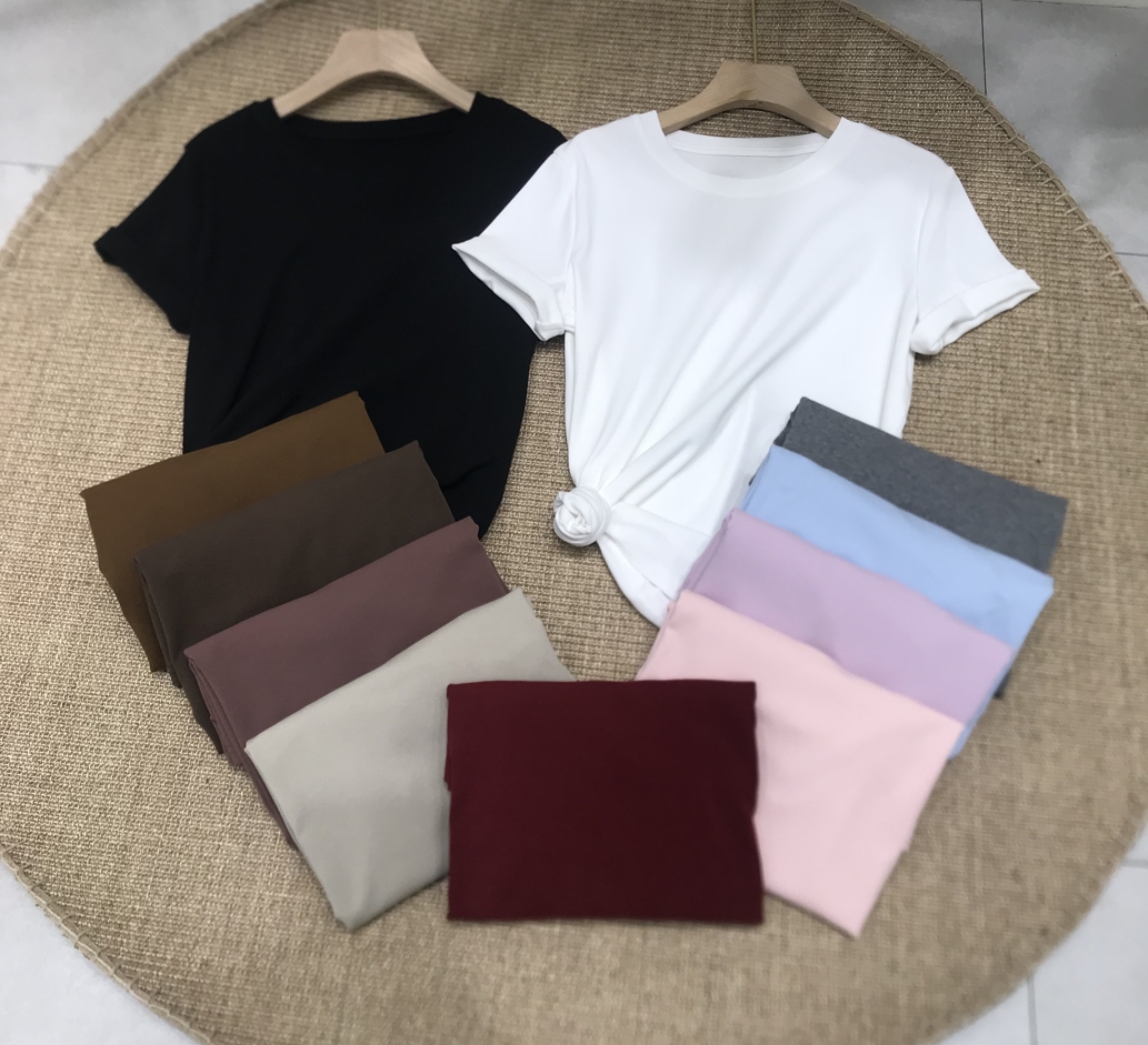 净版百搭纯棉简约短袖T夏季纯色韩版