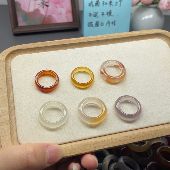 未镶嵌戒指玛瑙/玉髓