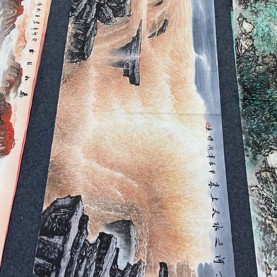 国画小六尺黄河一副