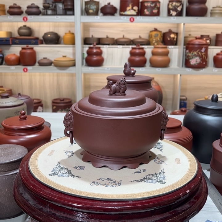 马***功茶叶罐紫砂茶叶罐