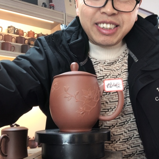 清水泥茶杯玉兰杯容量500