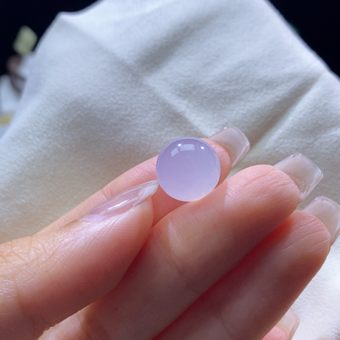 颈饰未镶嵌翡翠翡翠冰红粉紫珠12.75mm