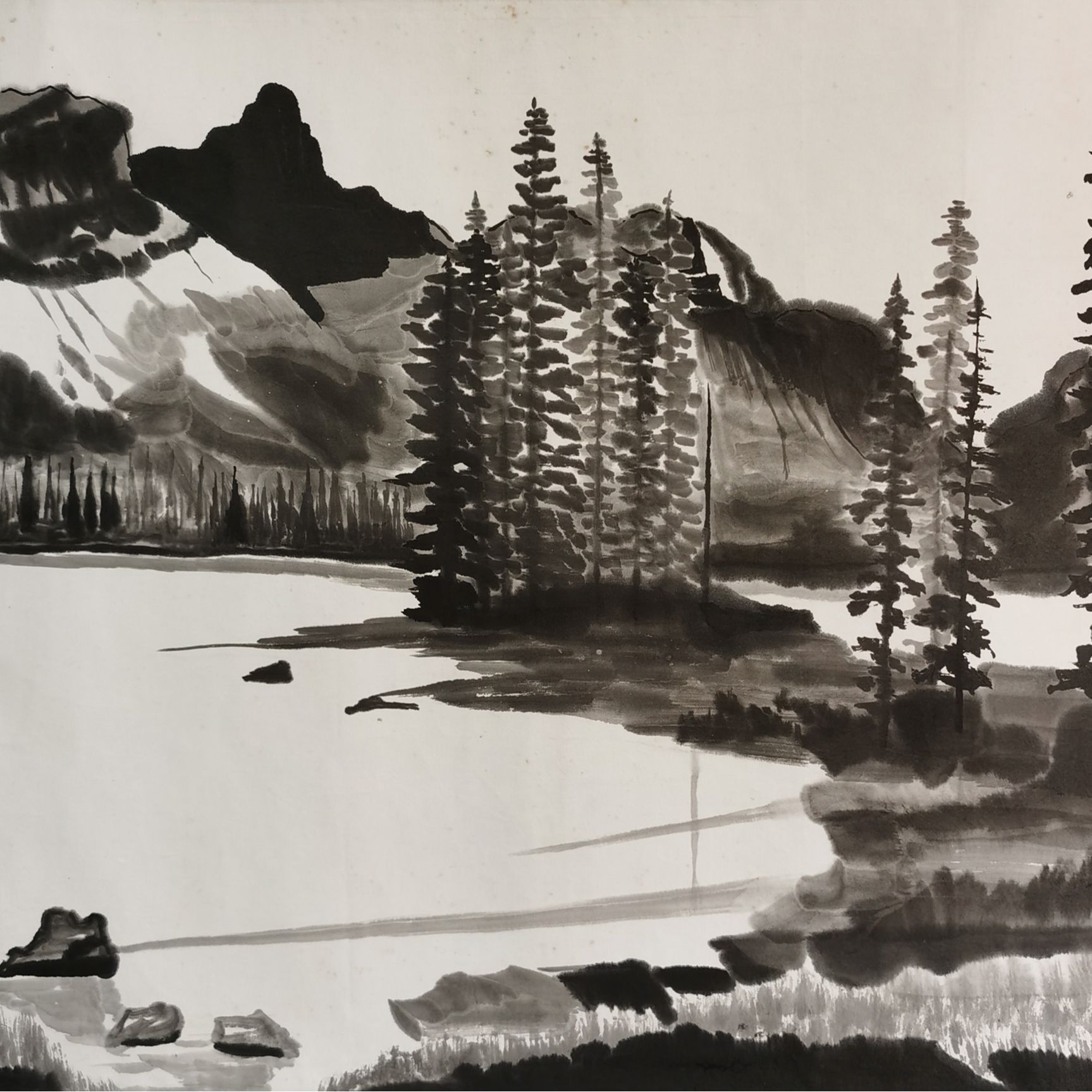 【辽拍】V240617-1-26《山水》（3.3平尺) 纸本镜片 DD24