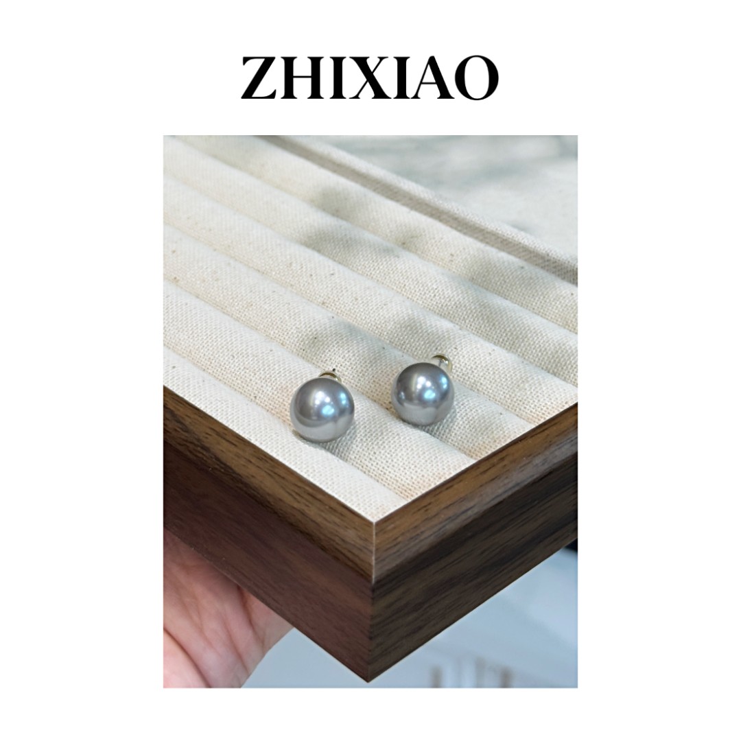 铜合金耳饰 【ZHIXIAO】秋冬新款：高级简约珍珠耳饰K022